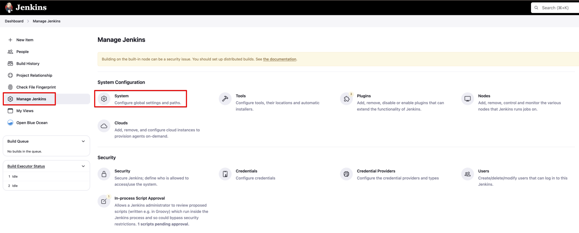 Manage Jenkins