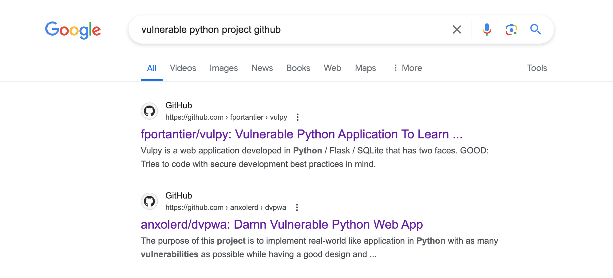 Vulnerable Python Application